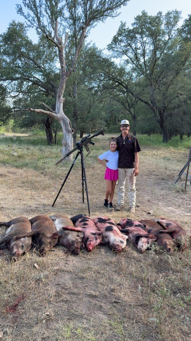 Case Markham with hogs
