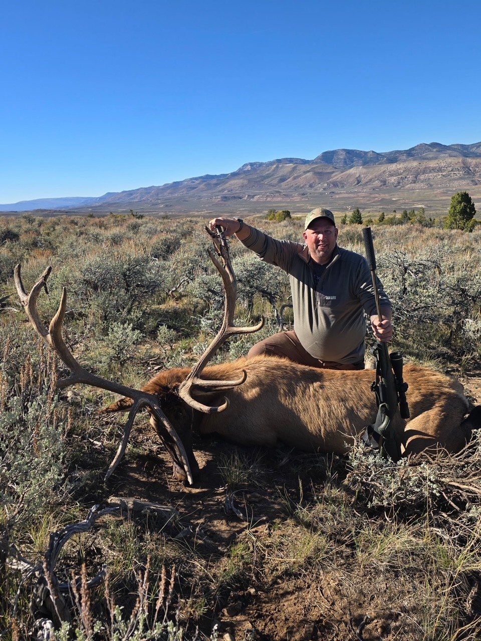 Joe Dasovich with elk